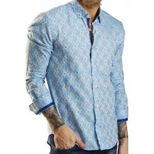 NEW EIGHT X fill coupe jacquard shirt in blue